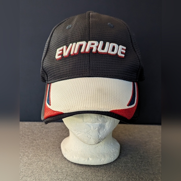 EVINRUDE MOTORS HAT BLACK STRAPBACK ONE SIZE - Picture 2 of 9
